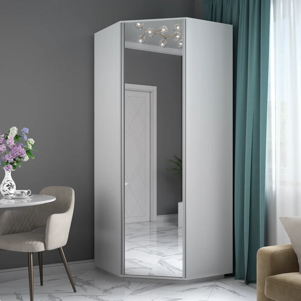 Угловой Экспресс (Белый снег 900х2200х900 Угловой Экспресс Серебро)