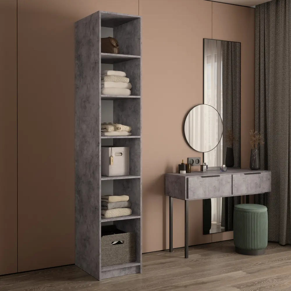 Модули гардеробной Локер (300 и 400) (Бетон 424х2200х507 Модуль гардеробной Локер(300,400))